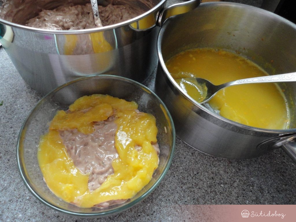 Csokis-narancsos tejberizs összeállítása