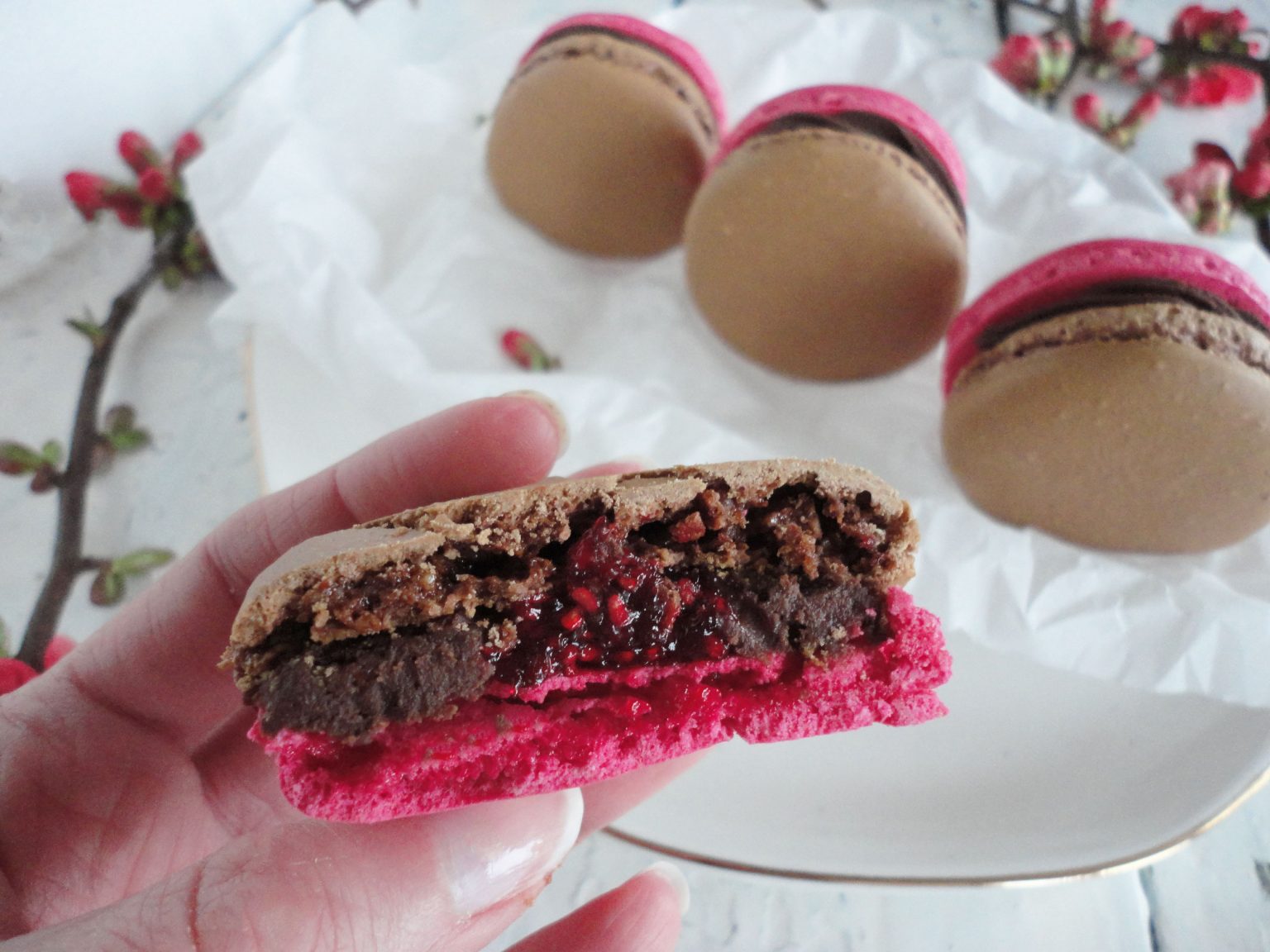 Csokis-tonkababos macaron málnával | Sütidoboz.hu
